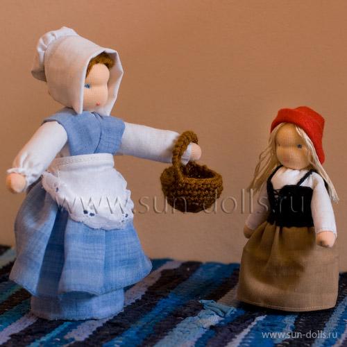 Ручная работа классическая европейская текстильная кукла. Sun-dolls. Handmade вальдорфская игрушка столбушка.