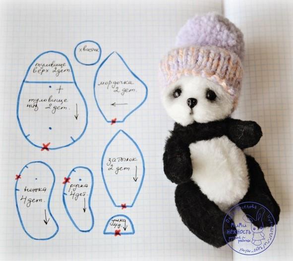 панда ручной работы, выкройка панды, выкройка игрушки, игрушка ручной работы панда, handmade panda, handmade toy panda, free pattern, toy pattern, free panda pattern