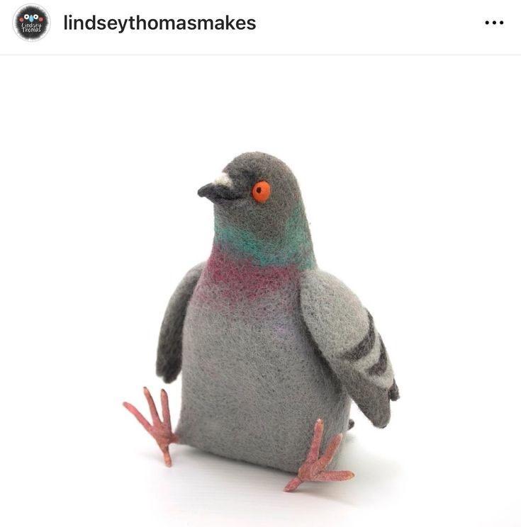 Войлочный голубь ручной работы, Игрушка ручной работы из шерсти, Handmade pigeon felt, Handmade toy Bird