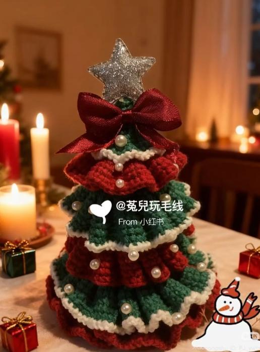 елочка ручной работы, вязаная елочка, елка своими руками на новый год, Handmade Christmas tree, knitted Christmas tree, DIY Christmas tree