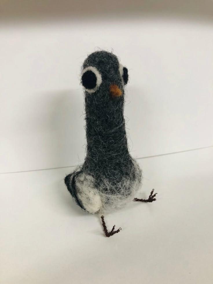 Войлочный голубь ручной работы, Игрушка ручной работы из шерсти, Handmade pigeon felt, Handmade toy Bird