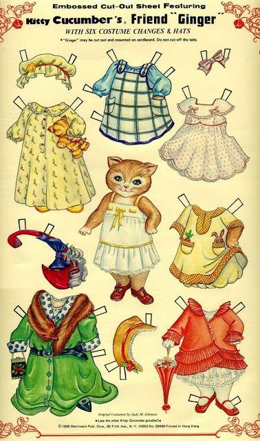 бумажные куклы, бумажная кукла белка, заяц, коты, одежда для бумажных кукол, развивающие игры для детей, paper dolls