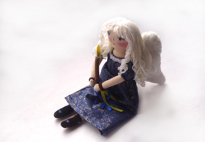 Мастер-класс куклы ангела. Как сшить текстильную куклу ангела. Выкройка куклы ангела.