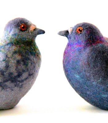 Войлочный голубь ручной работы, Игрушка ручной работы из шерсти, Handmade pigeon felt, Handmade toy Bird