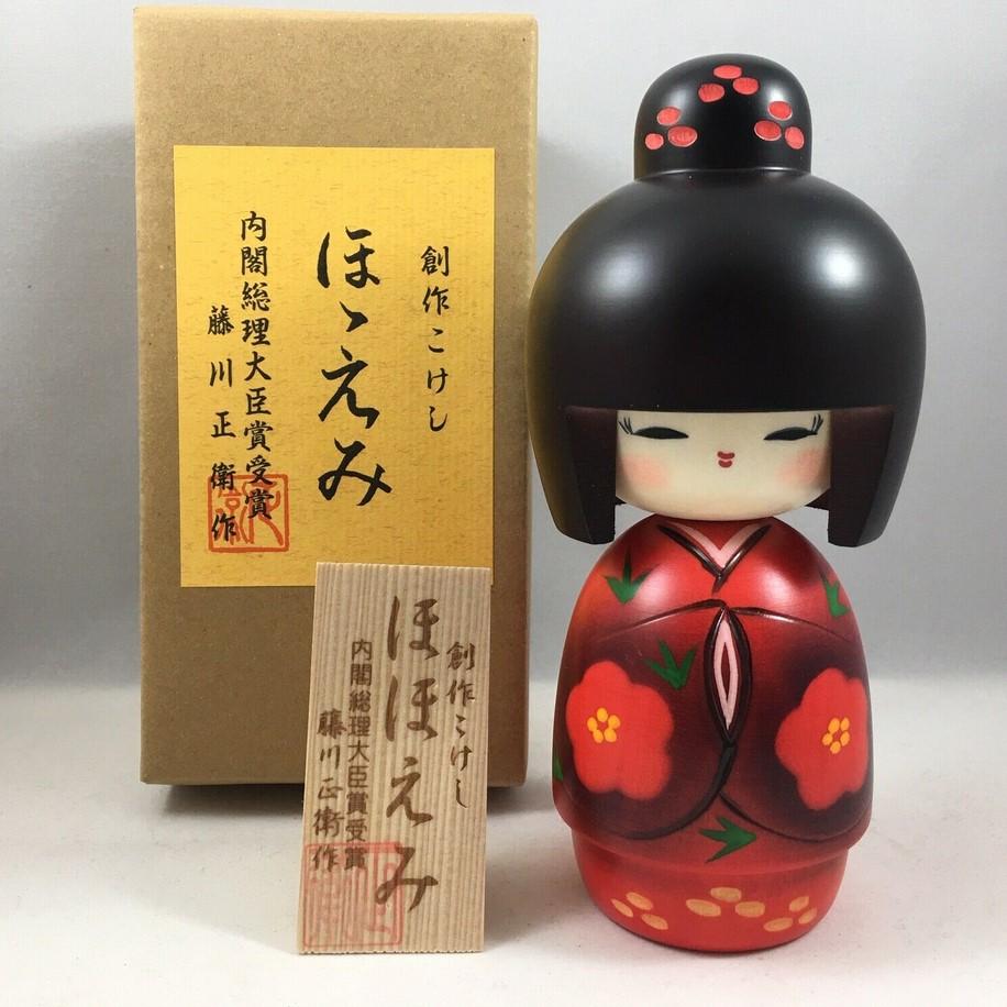 японская деревянная кукла, кокеши (или кокэси), Kokeshi, деревянная кукла ручной работы, Japanese wooden doll,  handmade wooden doll 