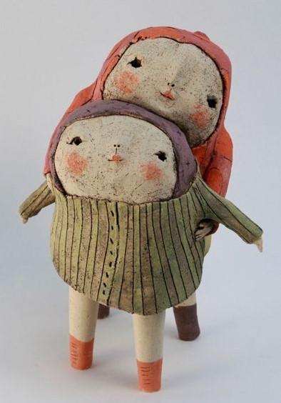 Авторская художественная керамическая кукла ручной работы, author's handmade art ceramic doll