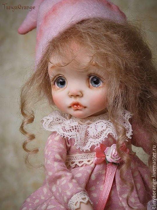 Айрис шарнирная авторская кукла, полимерная глина