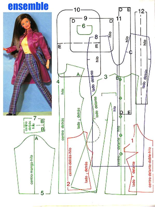 одежда для кукол Барби, кукольные наряды, кукольная одежда, pattern clothes barbie, handmade