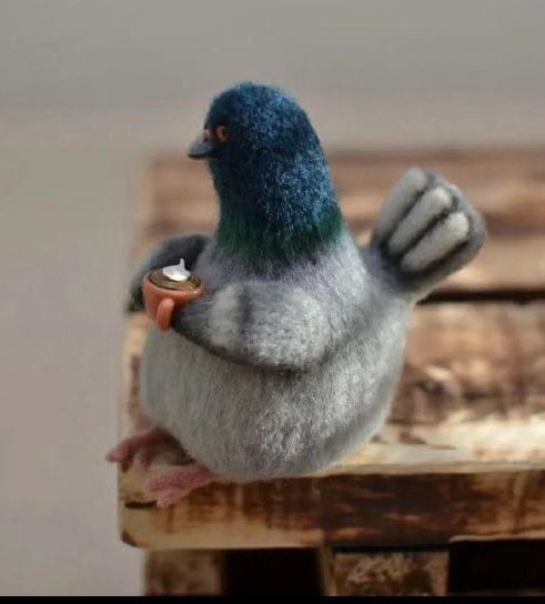 Войлочный голубь ручной работы, Игрушка ручной работы из шерсти, Handmade pigeon felt, Handmade toy Bird