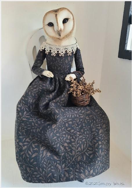 текстильная интерьерная кукла на хэллоуин ручной работы, handmade halloween textile interior doll