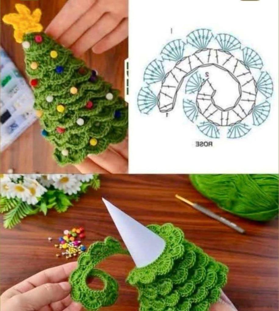 елочка ручной работы, вязаная елочка, елка своими руками на новый год, Handmade Christmas tree, knitted Christmas tree, DIY Christmas tree