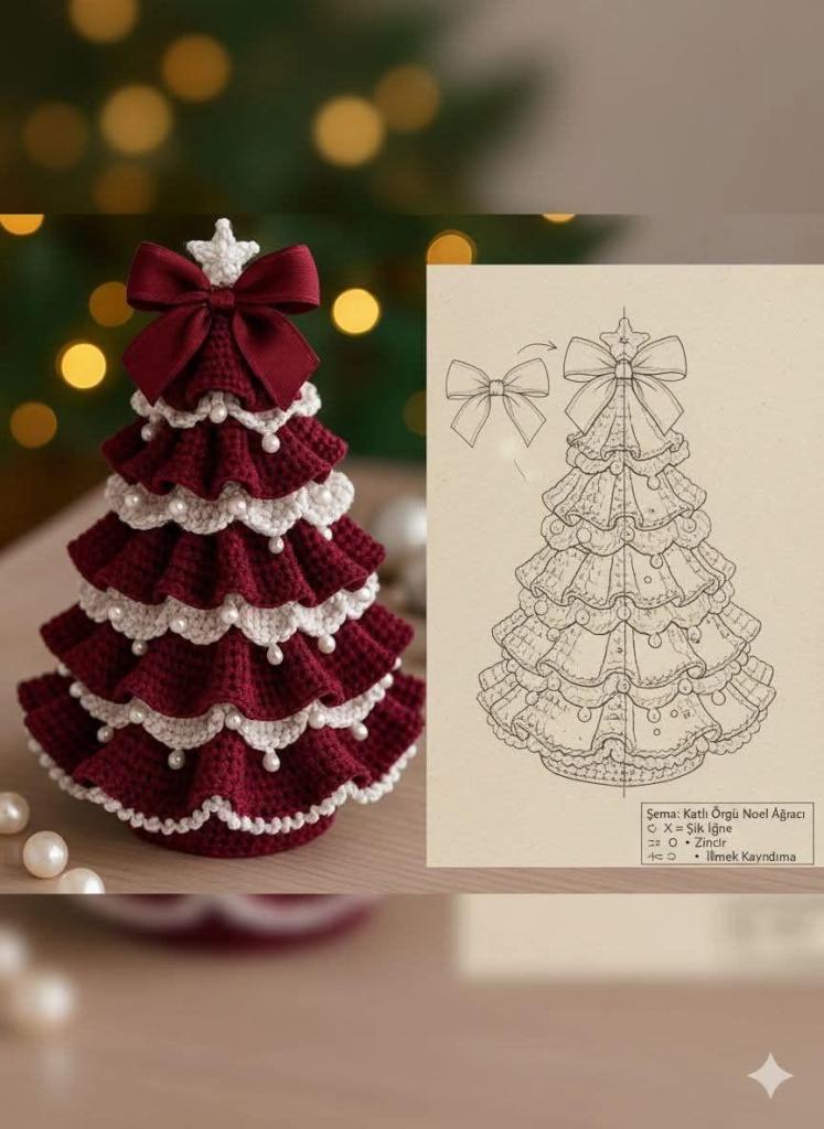 елочка ручной работы, вязаная елочка, елка своими руками на новый год, Handmade Christmas tree, knitted Christmas tree, DIY Christmas tree